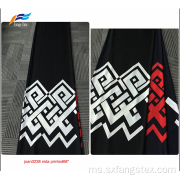 Fabrik Abaya Afrika 100% Polyester Nida yang dicetak khas